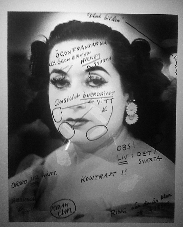 Instruktioner till kopisten om hur "Den vita damen" skall framställas i mörkrummet.