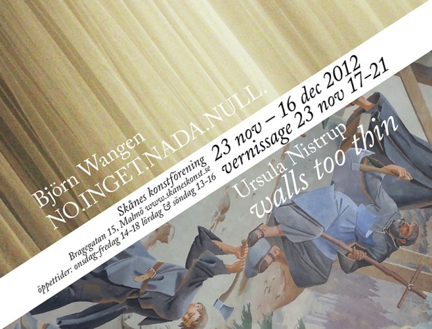 Vernissagekort fre 23de på Skånes